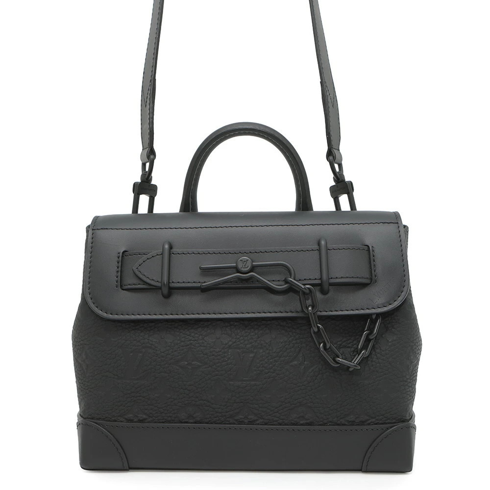 Louis Vuitton handbag Monogram Taurillon Steamer black bag